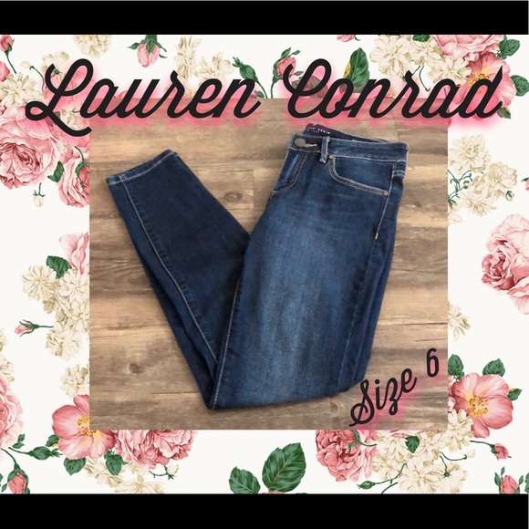 LC Lauren Conrad Denim - LAUREN CONRAD DARK WASH SKINNY JEANS SIZE 6 EUC